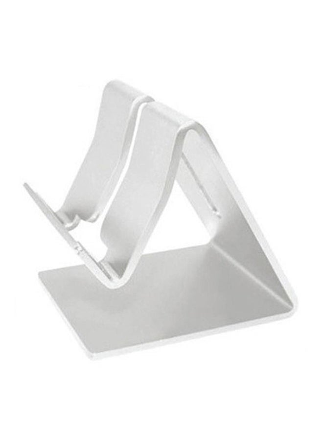Universal Desk Tablet Holder With Shockproof Pad Silver - Image 1