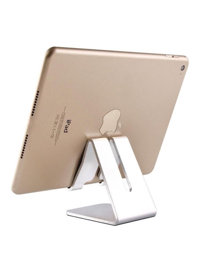 Universal Desk Tablet Holder With Shockproof Pad Silver - Image 4