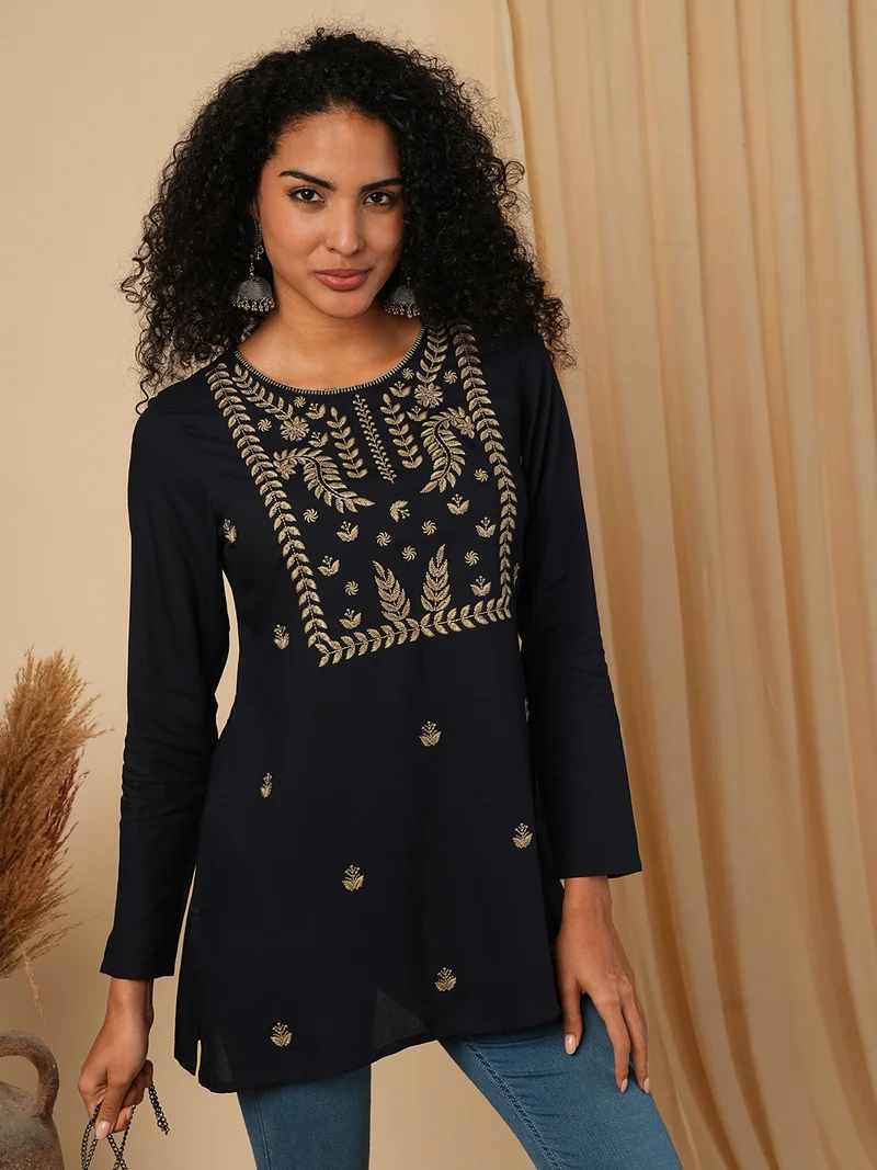 globus Women Embroidered Ethnic Tunic