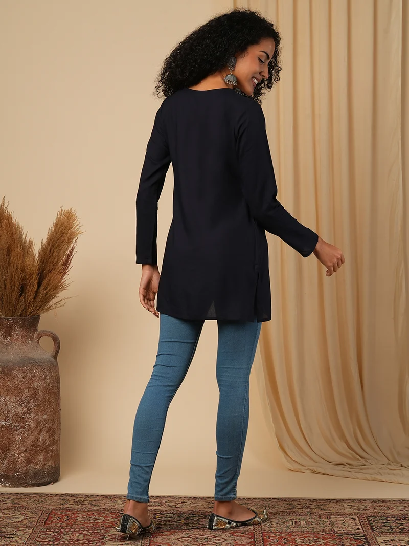 globus Women Embroidered Ethnic Tunic