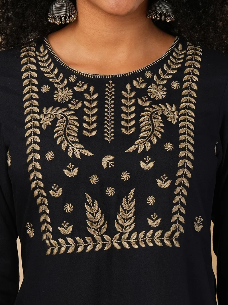 globus Women Embroidered Ethnic Tunic