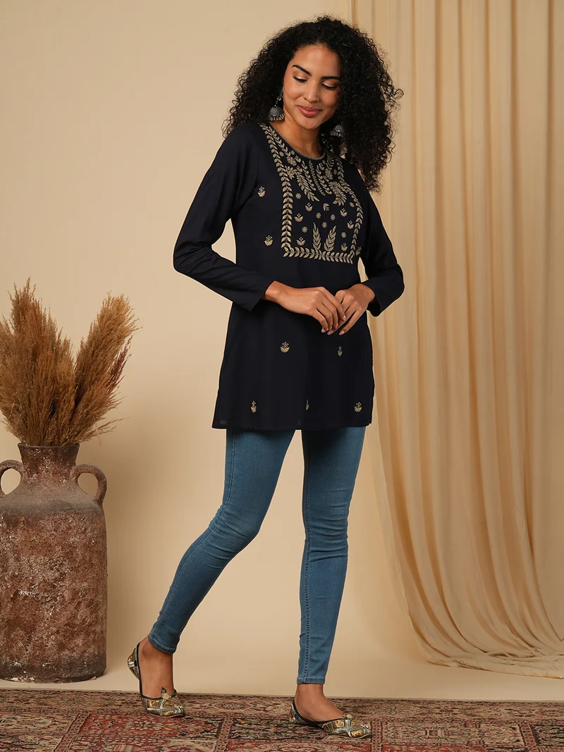 globus Women Embroidered Ethnic Tunic