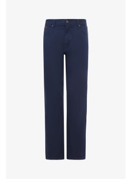 Wrangler Normal Waist Regular Fit Navy Blue Men's Chino Pants W121Y6410 Texas Non Denim Pants  - Image 1