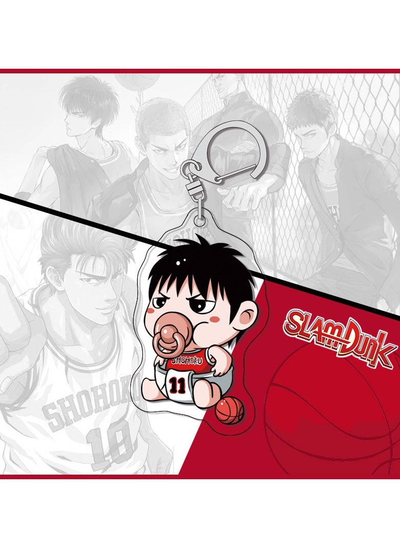 KUYING Creative Slam Dunk Keychain Student Backpack Pendant 