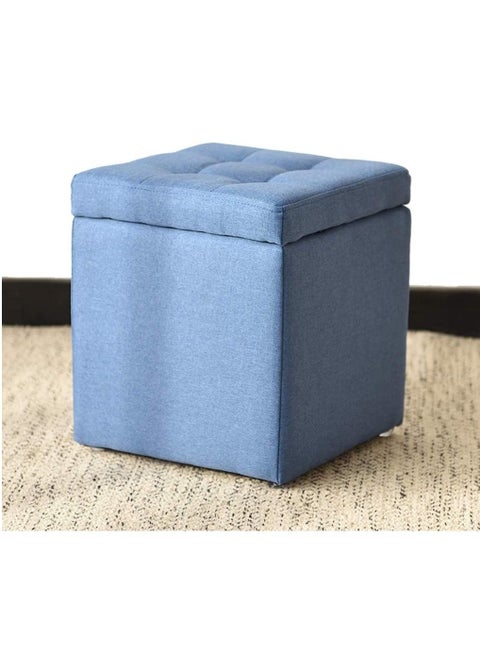 FFD Ottoman Storage Cube Footrest Stool Padded Seat Foot Rest Step Bench Footstool Shoe Change Bench Toy Chest Box Storage Chest Relaxing Seat