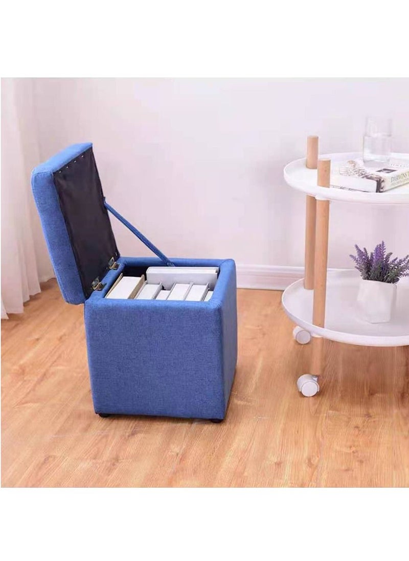 Generic - FFD Ottoman Storage Cube Footrest Stool Padded Seat Foot Rest Step Bench Footstool Shoe Change Bench Toy Chest Box Storage Chest Relaxing Seat - Image 1