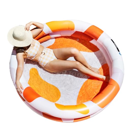 Pool Buoy Round Inflatable Pool with Storage Bag Premium Outdoor Swimming Pool for Kids Toddlers Infants and Adults Garden and Backyard Pools for Family Summer Pool Party Kinky Splash - Image 1