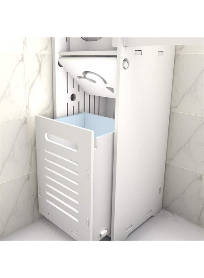 لينجوي خزانة زاوية للحمام، حامل ورق تواليت للحمام، خزانة تخزين مستقلة للحمام، رف تنظيمي - Image 4