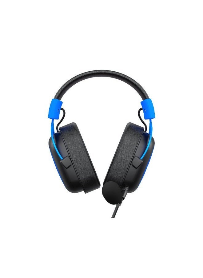 HAVIT H2002D 3.5mm Gaming Headset – Professional Over-Ear Gaming Headphones with 53mm Drivers, Detachable 360° Omnidirectional Microphone, Deep Bass Sound, Comfortable Protein Leather Ear Cushions, Adjustable Headband, Compatible with PC, Laptop, PS4, Xbox, and Mobile Devices-Blue&Black - Image 2