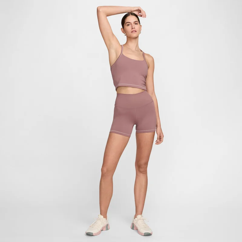 Nike Brown Women's One Fitted Dri-FIT Training Crop Tank Top for Women | Best Price UAE