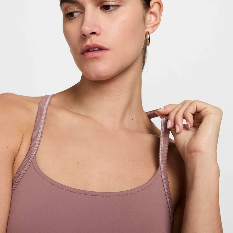 Nike Brown Women's One Fitted Dri-FIT Training Crop Tank Top for Women | Best Price UAE