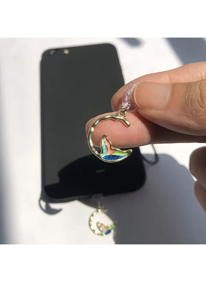 Mermaid Tail Phone Dust Plug Alloy Charm For Type C Port Protection Decor - Image 5