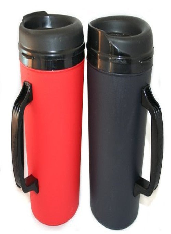 GAMA Electronics 2 ThermoServ Foam Insulated Coffee Mugs 34 oz (1) Black & (1) Red