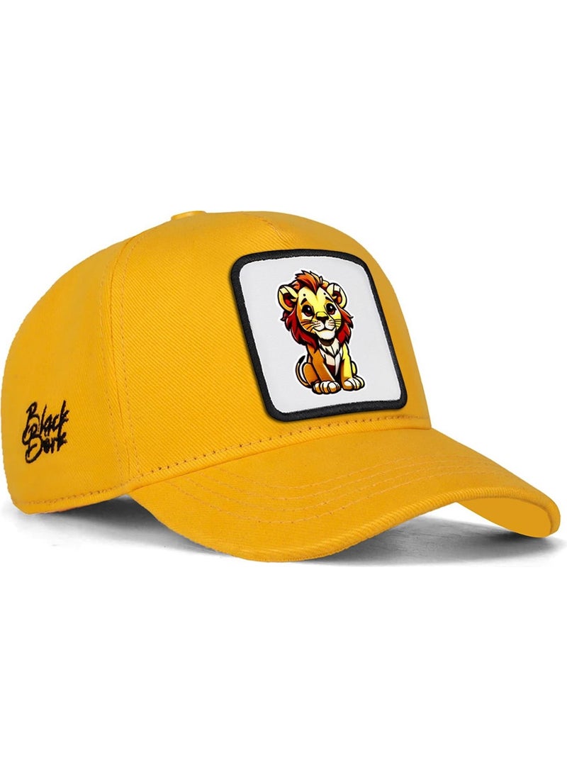 Black Börk Blackbörk V1 Baseball Kids Lion - 1 Yellow Kids Hat with Code Logo (Cap)  - Image 1