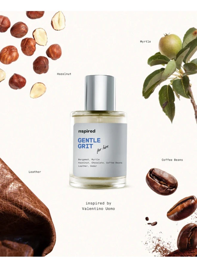 Nspired Beauty Gentle Grit EDT for Men – Woody Gourmand Perfume - Image 1