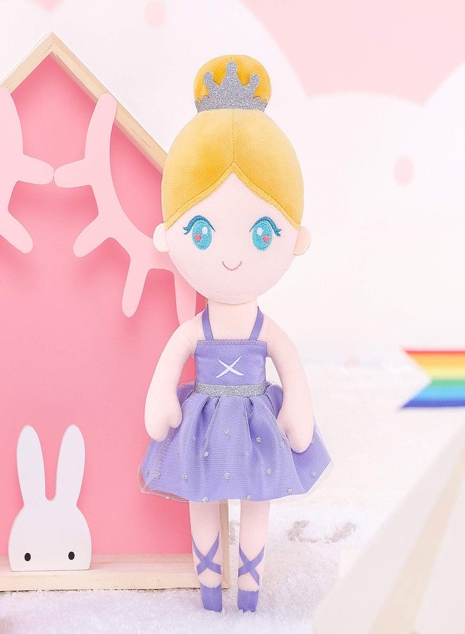Gloveleya Baby Doll Girl Gift Ballerina Plush Soft Doll Light Purple - Image 5