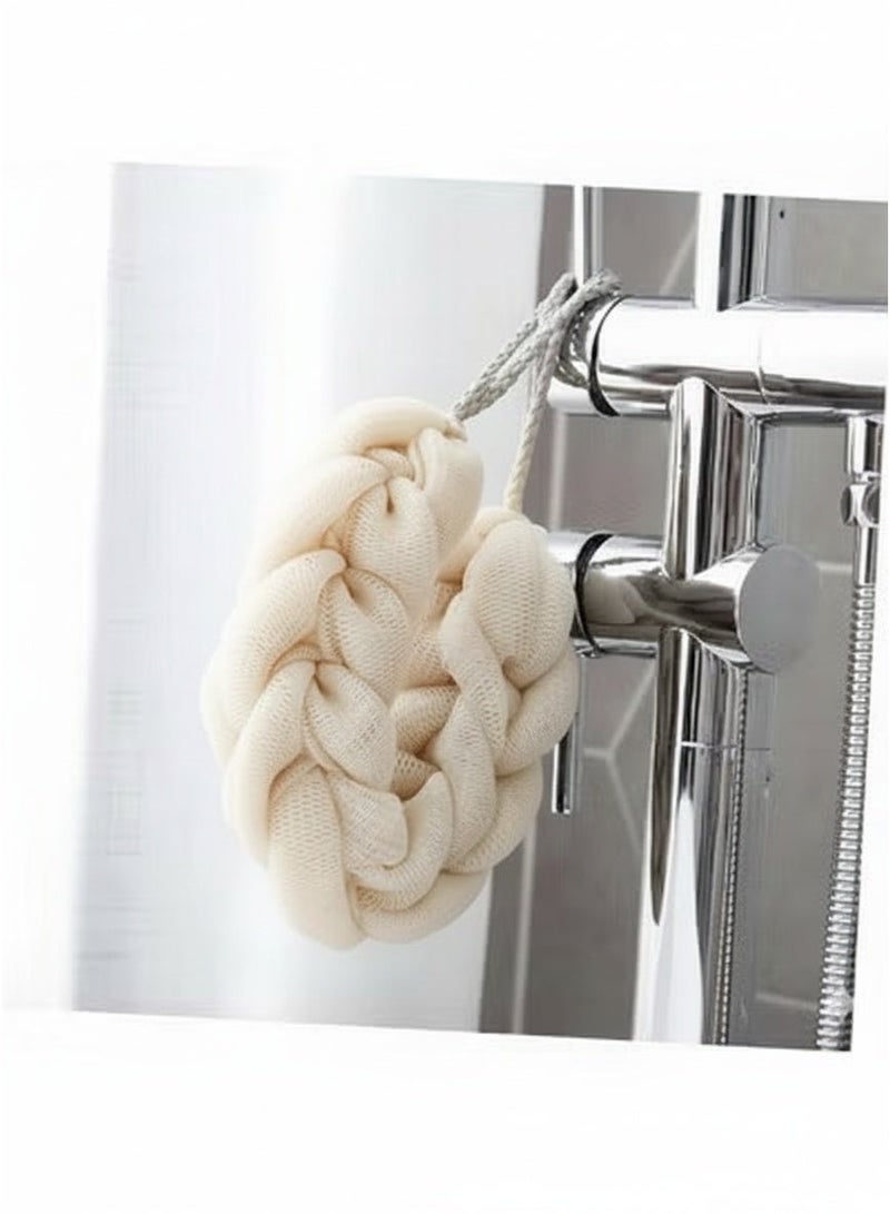 ليفة لتنظيف الظهر من أجل الاستحمام، إسفنجة استحمام منفوشة شبكية ، إسفنجة استحمام للبالغين والأطفال لتقشير البشرة وتلطيفها، وتزيل خلايا الجلد الميتة-وردي - Image 4