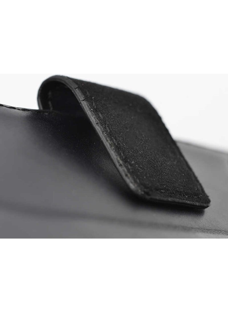 Nevarium - Apple iPhone 13 Pro Max Case Leather Wallet Stand Case - Black - Image 1