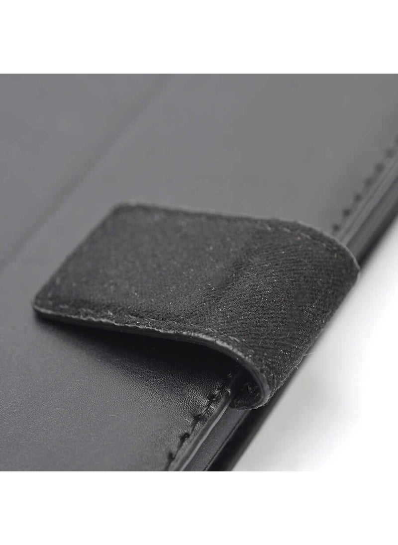 Nevarium - Apple iPhone 13 Pro Max Case Leather Wallet Stand Case - Black - Image 1