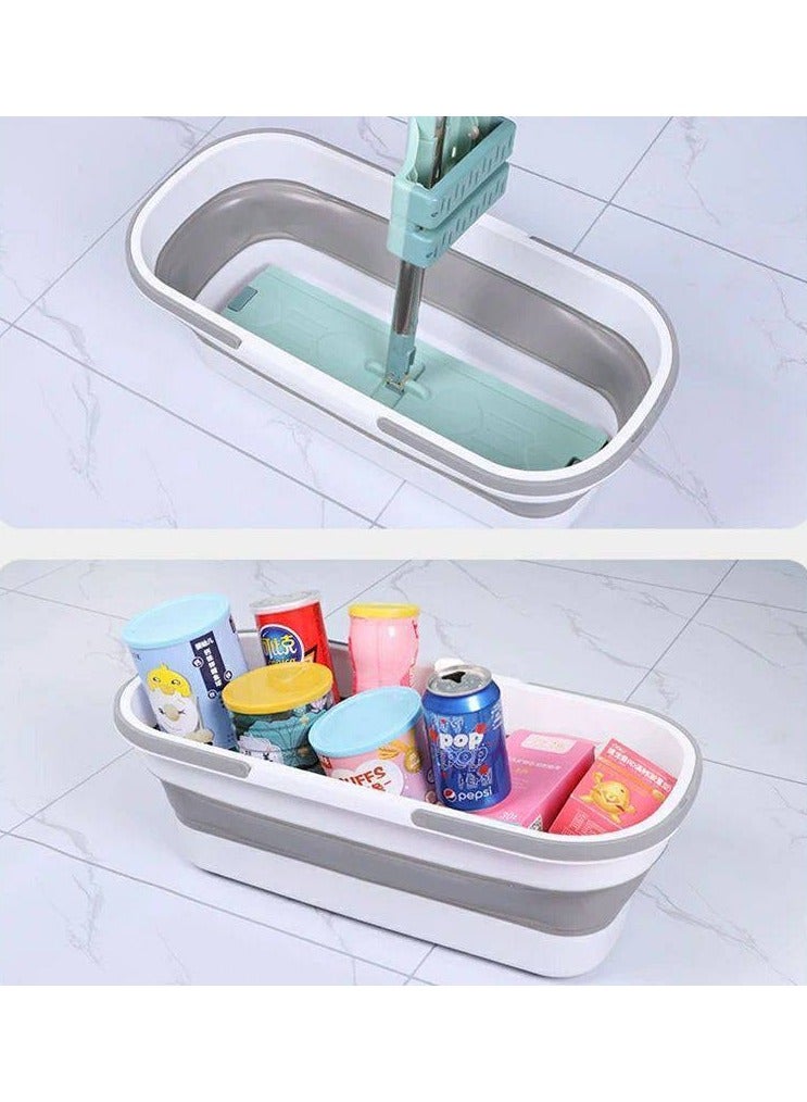 Bathtub set - basket - silicone bucket - Elegant white x gray color - and comes with 2 carrying straps AW - Image 3
