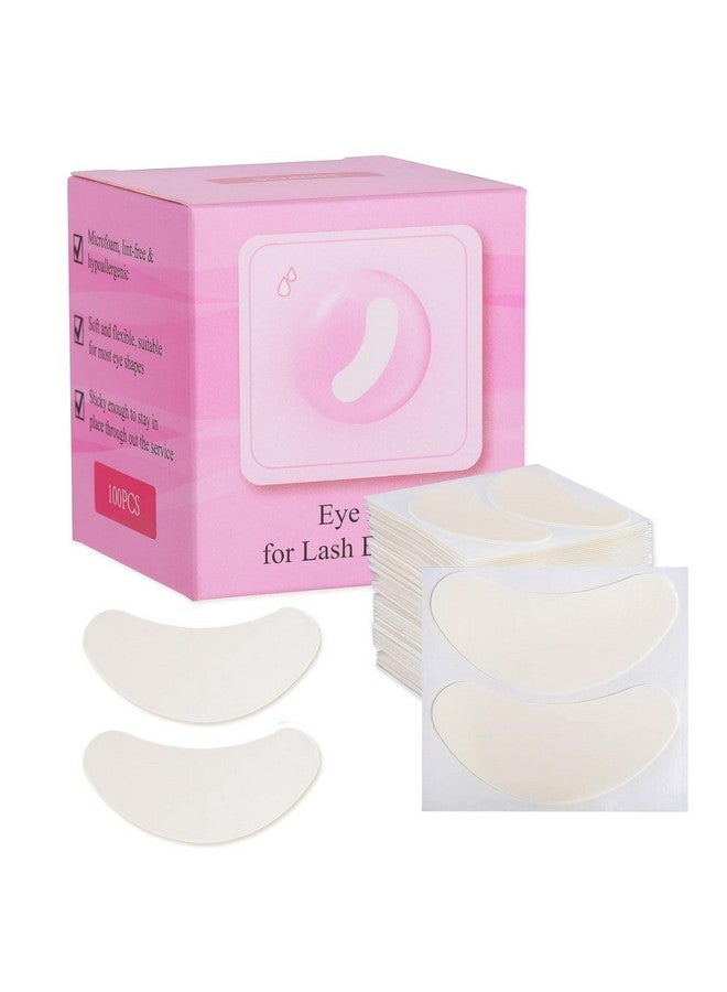 Miuffue 100 Pcs Foam Eye Pads For Lash Extensions 2.76 Under Eye Pads For Eyelash Extensions Microfoam Lash Pads Lint Free Stick Well No Tape Needed Hypoallergenic Waterproof - Image 1