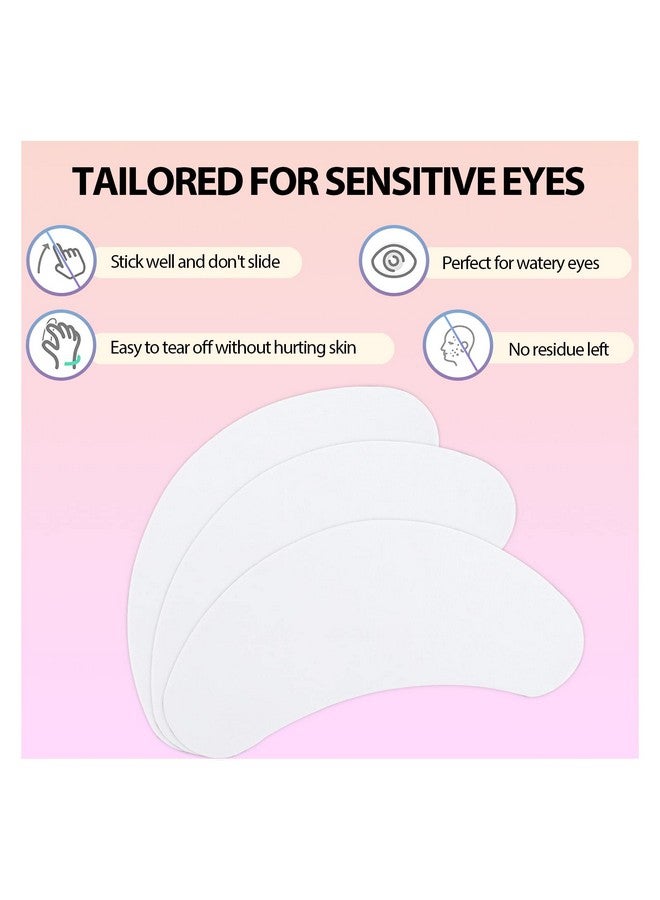 Miuffue 100 Pcs Foam Eye Pads For Lash Extensions 2.76 Under Eye Pads For Eyelash Extensions Microfoam Lash Pads Lint Free Stick Well No Tape Needed Hypoallergenic Waterproof - Image 3