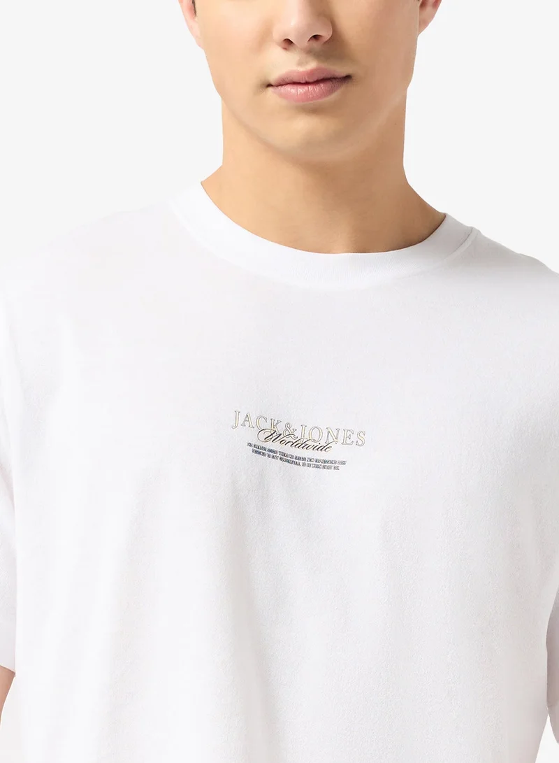 JACK & JONES  Graphic Print Regular Fit T-Shirt for Men | Best Price UAE
