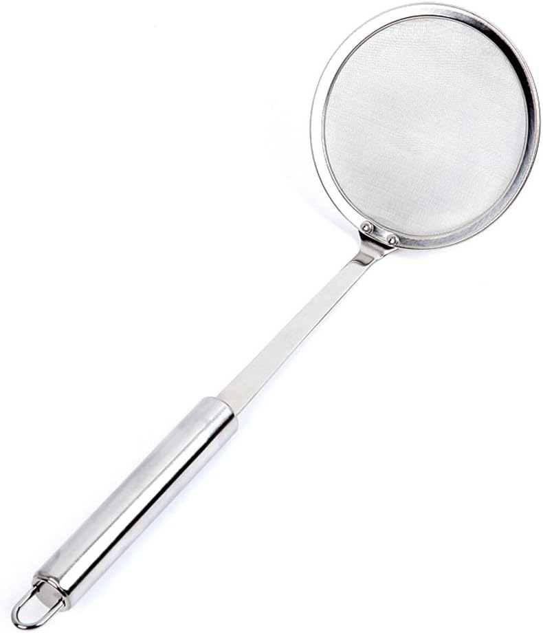 TEMCHY Hot Pot Fat Skimmer Spoon - Stainless Steel Fine Mesh Strainer for Skimming Grease and Foam - Image 1