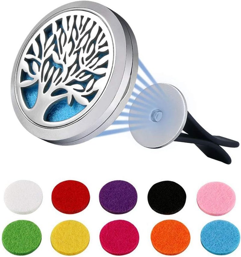 Vicloon Car Essential Oil Diffuser with Magnetic Clip and 10 Refill Felt Pads - Image 1
