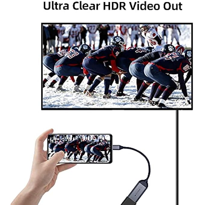 HYPER DRIVE USB C TO 8K 60HZ / 4K 144HZ HDMI HDR VIDEO ADAPTER, TYPE C TO HDMI CONVERTER WITH HIGH REFRESH RATE FOR LAPTOP , DEVICES WITH USB C PORT - Image 3