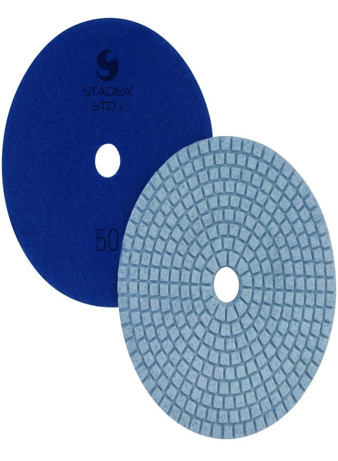 Stadea PPW119D Diamond Polishing Pads 4 Inch Grit 50 - For Concrete Marble Terrazzo Floor Granite Stone Counter Edge Wet Polishing - Pack of 2 - Image 1