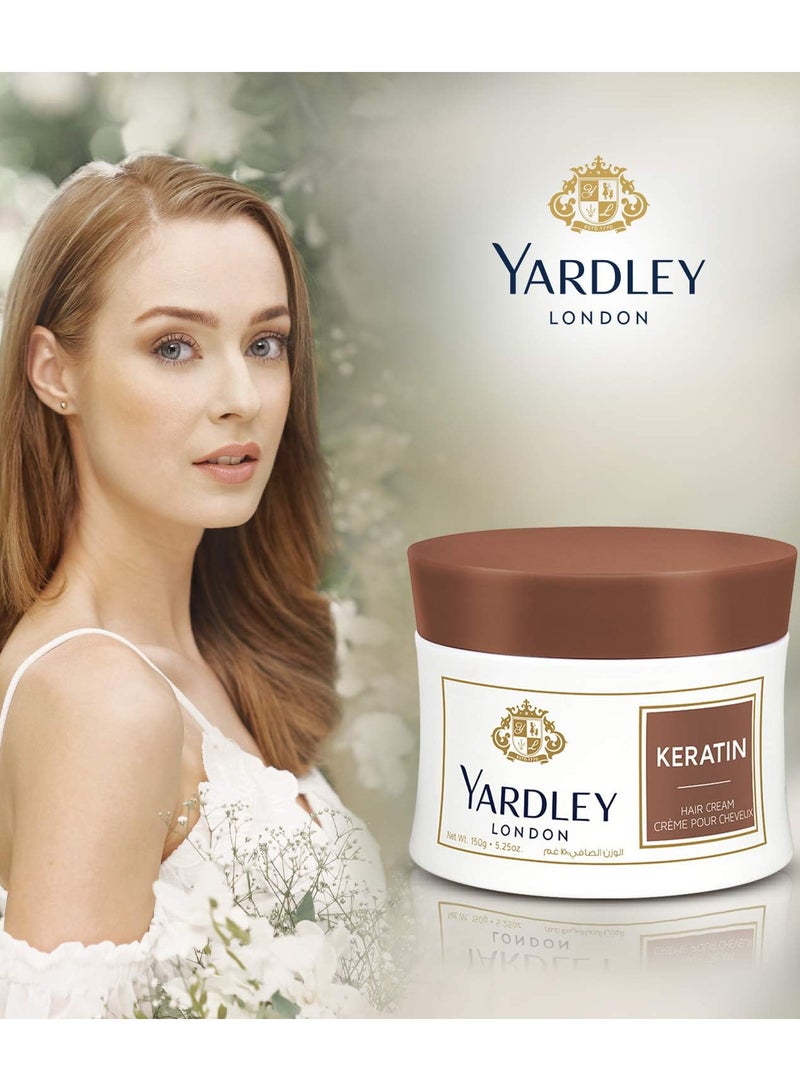 Yardley Keratin Hair Cream, For moisturising and grooming all day long - 150 g - Image 2
