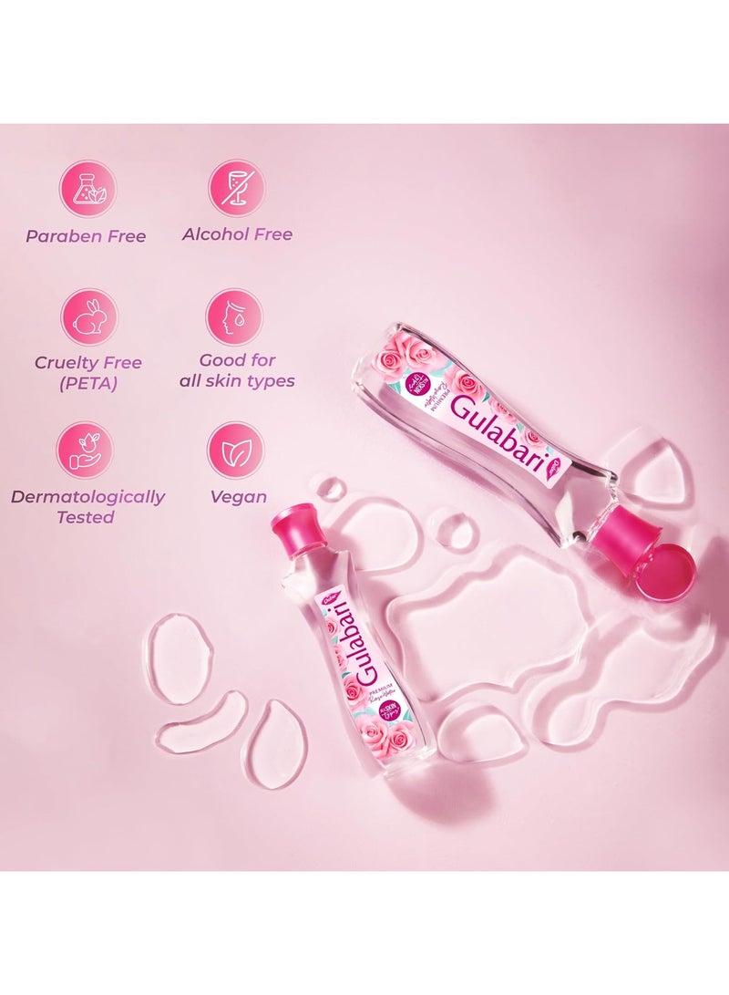 Dabur Gulabari Premium Rose Water Facial Cleansing Toner 5 X 120ml - Image 2