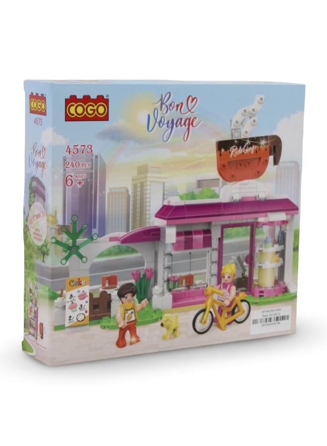 Cogo Bon Voyage Café Building Blocks Set – 240 Pieces - Image 1