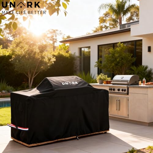 UNARK 98 Inch Extra Large Grill Cover Kitchen Island Cover Large Island Grill Cover for Outdoor Grill Outdoor Kitchen Cover Heavy Duty Waterproof 98" L x 42" W x 48" H, Black - Image 4