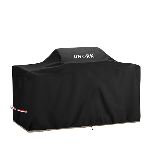 UNARK 98 Inch Extra Large Grill Cover Kitchen Island Cover Large Island Grill Cover for Outdoor Grill Outdoor Kitchen Cover Heavy Duty Waterproof 98" L x 42" W x 48" H, Black - Image 1