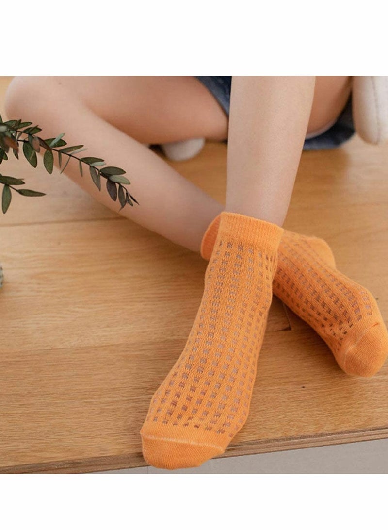 Excefore 6 Pairs Socks Summer Baby Socks Kid Socks Children with Non Skid Soles Comfortable Cotton Sock for Kids Baby Boys Girls - Image 5
