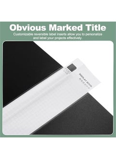 Arabest Black A4 40-Pocket Binder with PP Plastic Sleeves, Art Portfolio Folder to Display 80 s for Organizing Documents, Includes Clear Sheet Protectors, Size 310x235x25mm  - Image 3