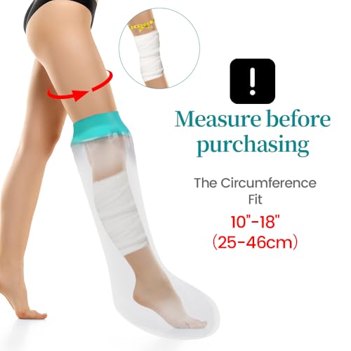 CIVJET Cast Covers for Shower Leg, Waterproof Cast Cover for Showering/Swimming, Cast Protector for Shower Leg Adult, Water Proof Shower Boots for Foot after Surgery, Knee, Ankle, Boot (Diameter-7.9") - Image 4