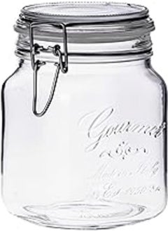 Borgonovo Borgonovo 94N Gourmet Food Container Jar 1000ML With Elegant Design - Clear 