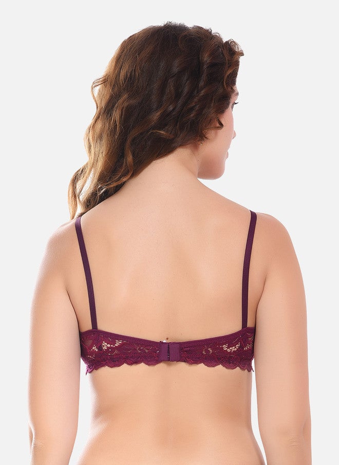FIMS Red & Purple Pack of 2 Cotton Lightly Padded Bra - Image 5
