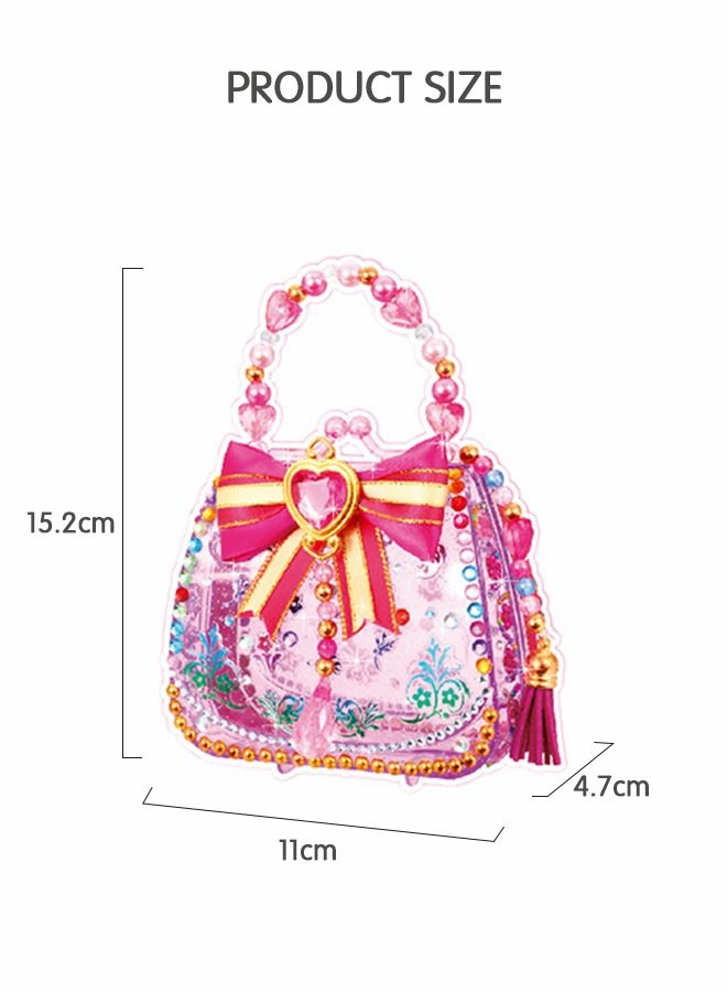 GROIC Dress up Set for Girls, Pink Sequins Crossbody Bag for Toddler Girls, DIY Beads Handbag Toy  - Image 5