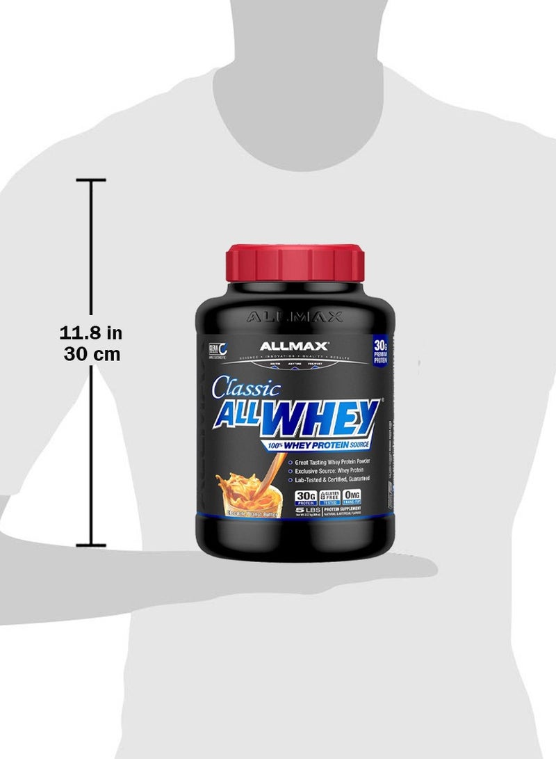 أولماكس نيوتريشن اول واي بروتين كلاسيك -  شوكولاتة بزبدة الفول السوداني - (2.27 كجم) - Image 3