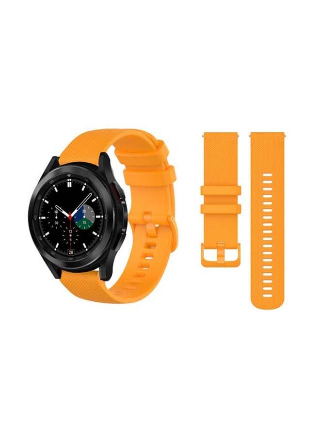 vesus Matrix Silicone Replacement Band for Samsung Galaxy Watch4 42/46mm Orange