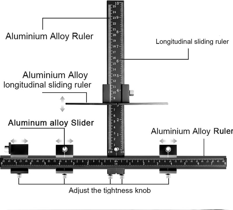 King&Charles Cabinet Hardware Jig, Aluminum Alloy Cabinet Handle Jig with Automatic Center Punch, Avoid Jitter Caused by Direct Drilling, Use for Handles and Pulls on Drawers/Doors. - Image 2