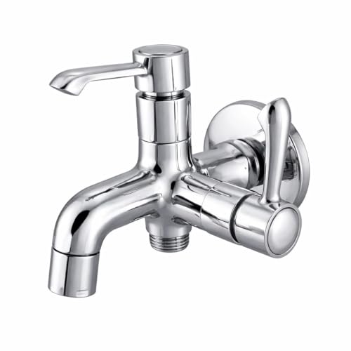 10X Bib Cock Tap 2 in 1 ARW -888 for Bathroom/Kitchen Full Brass Full Chrome - Image 1