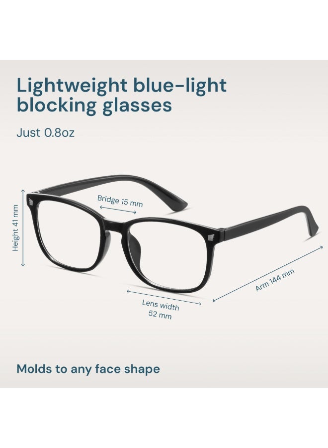 نظارات حجب الضوء الأزرق - نظارات عصرية مربعة، نظارات ألعاب كمبيوتر مضادة للأشعة فوق البنفسجية، مانعة للأشعة الزرقاء للنساء والرجال - Image 4