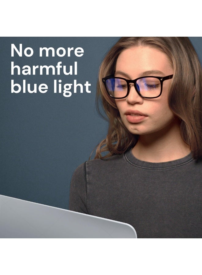 نظارات حجب الضوء الأزرق - نظارات عصرية مربعة، نظارات ألعاب كمبيوتر مضادة للأشعة فوق البنفسجية، مانعة للأشعة الزرقاء للنساء والرجال - Image 2