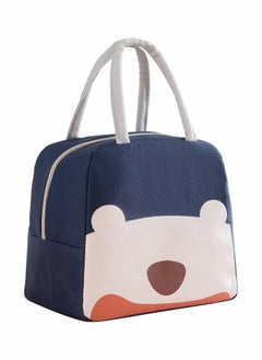 Cute Lunch Bags for Women, Fashion Lunch Box Containers Thermal Waterproof Lunch Organizer Insulated Lunch Tote Bag for Girls Men Adult Work School Picnic (Navy Blue)