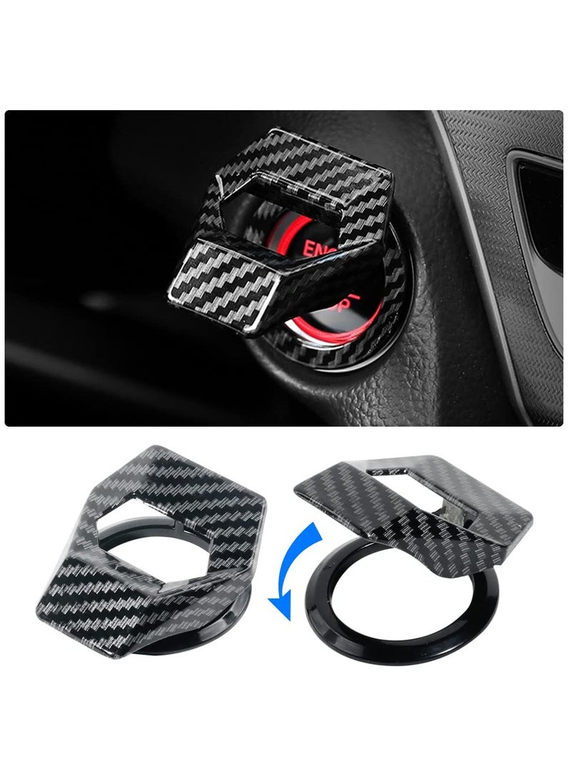 Generic Universal Engine Start Stop Push Button Cover Aluminum Alloy Car Power Control Trim For Honda Civic Accord CRV XRV Dodge Challenger Charger Toyota  - Image 1
